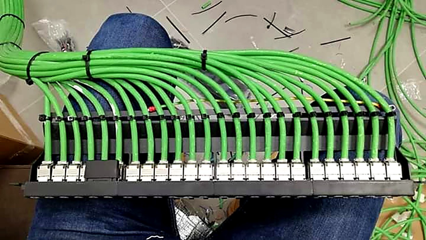 Lopetech network patch panel installation